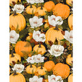Pumpkin & Florals Black- Oh My Gourd!