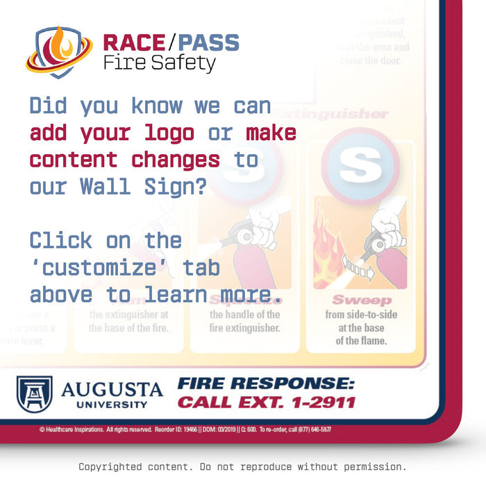 RACE/PASS Fire Safety Wall Sign